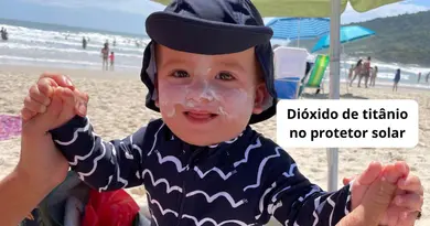 Dióxido de titânio no protetor solar físico